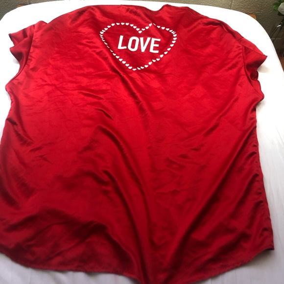 Victoria’s Secret Red Heart Love Kimono Silky Robe One Size - Picture 2 of 7